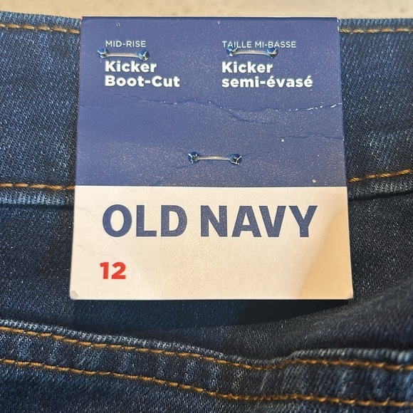 Old Navy Midrise Kicker Boot Cut Jeans Women Size 12 NEW - Picture 7 of 13